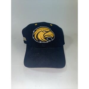 Vintage‎ Southern Miss Hat Cap Hook/Loop Fastener Black Yellow Very Good